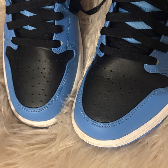 Air Jordan Blue and Black High-Top Sneakers - Picture 10 of 11